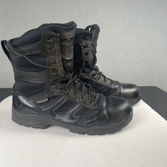 Thorogood BBP Waterproof Side-Zip Men's size 11 M Black Leather Tactical Boots - Picture 13 of 16